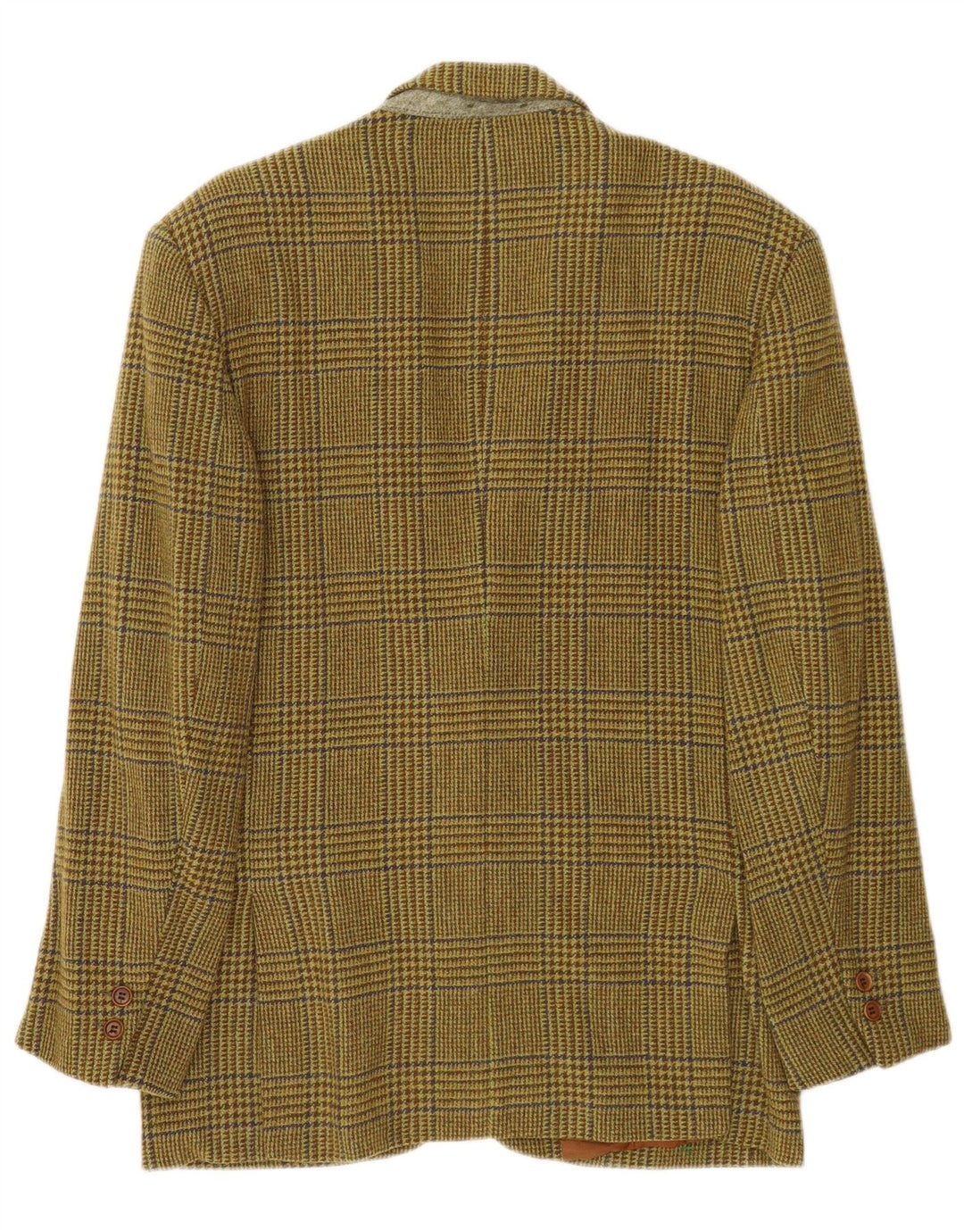 GB.PEDRINI Mens 2 Button Blazer Jacket IT 50 Large Green Houndstooth