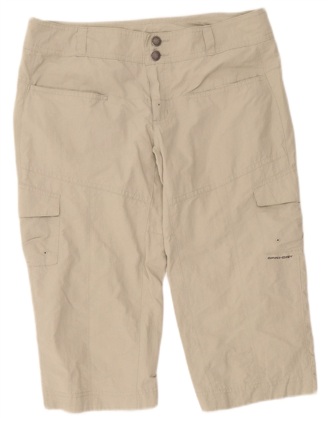 Columbia Womens Titanium Cargo Shorts US 4 Small W32 Beige Nylon