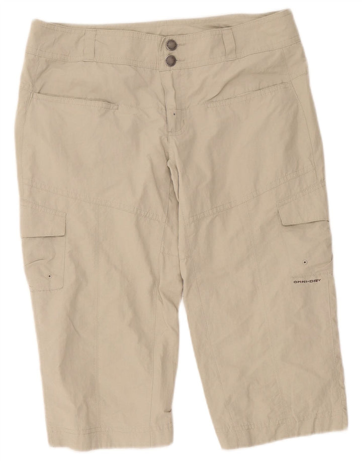 Columbia Womens Titanium Cargo Shorts US 4 Small W32 Beige Nylon