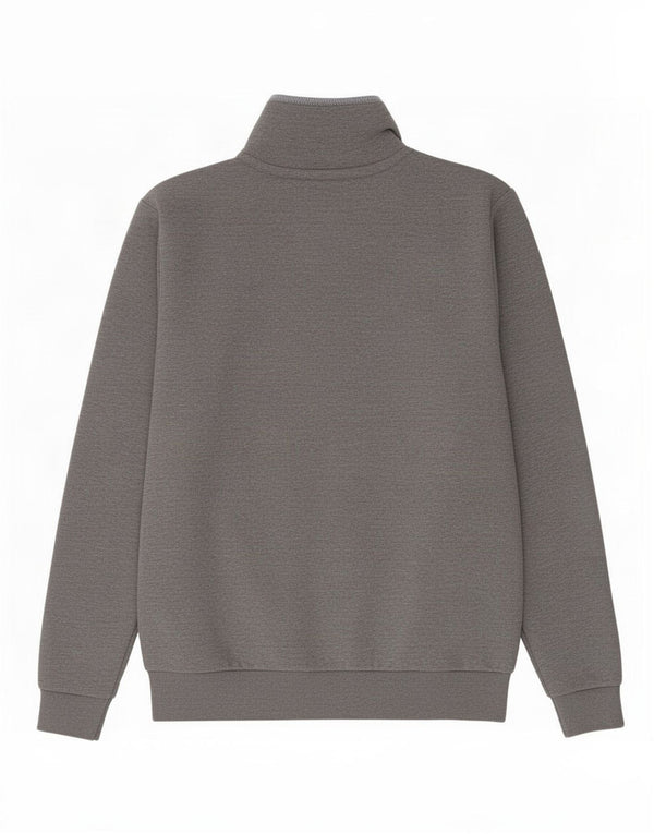 Crew Clothing Mens Zip Neck Sweatshirt Jumper Large Grey Polyester