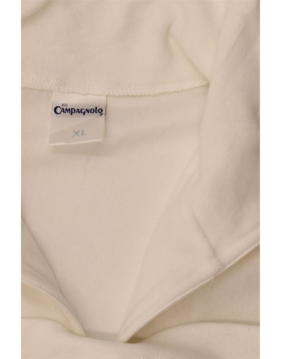 Campagnolo Mens Zip Neck Sweatshirt Jumper XL White Polyester