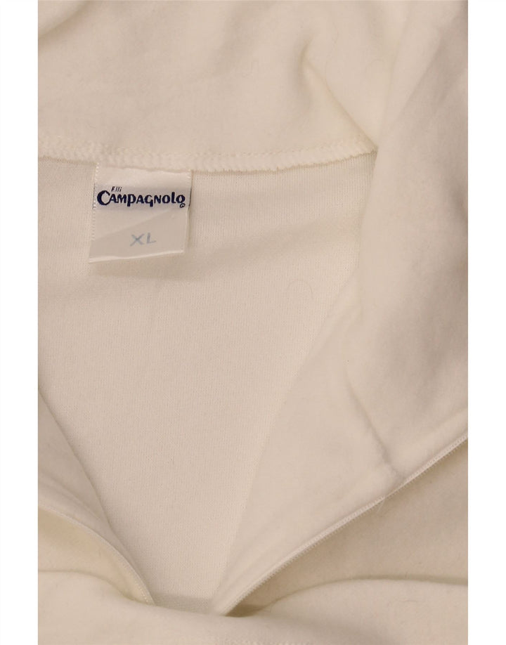 Campagnolo Mens Zip Neck Sweatshirt Jumper XL White Polyester
