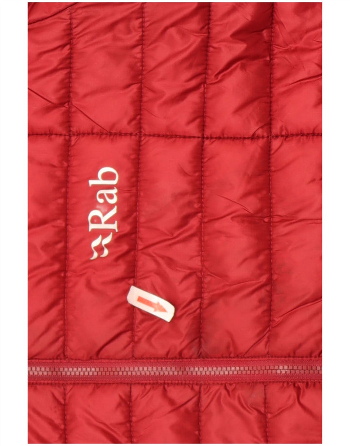 Rab Mens Hooded Padded Jacket UK 38 Medium Red Polyamide
