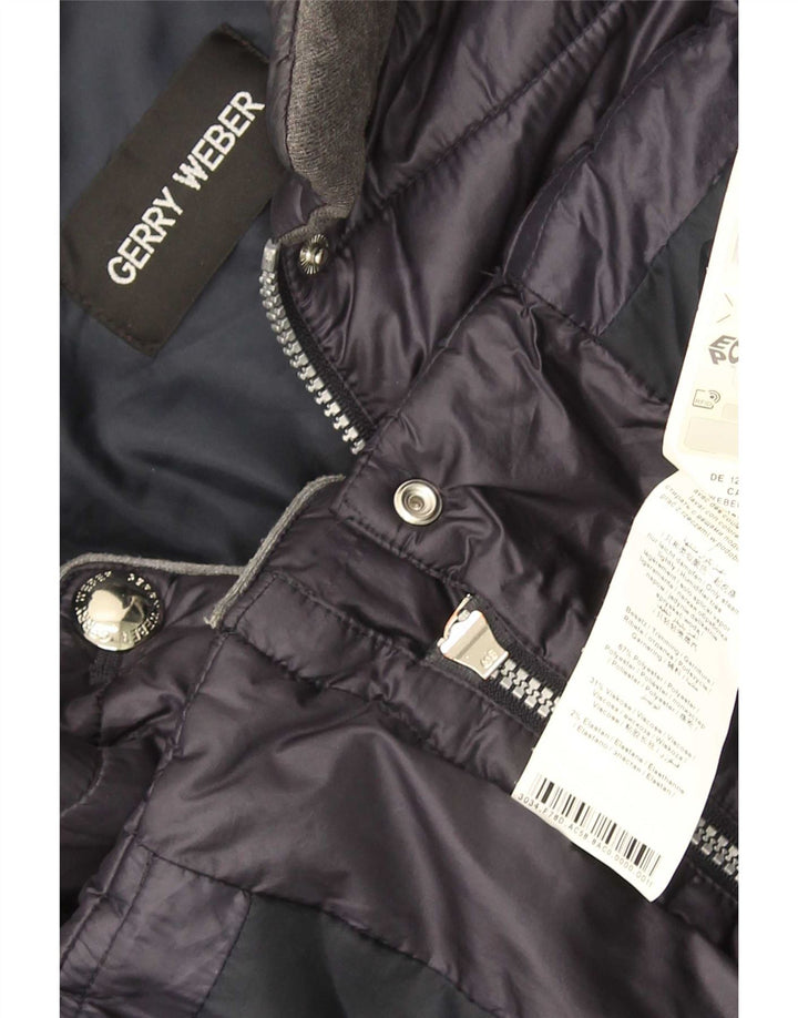 Gerry Weber Womens Padded Jacket UK 14 Large Navy Blue Polyester