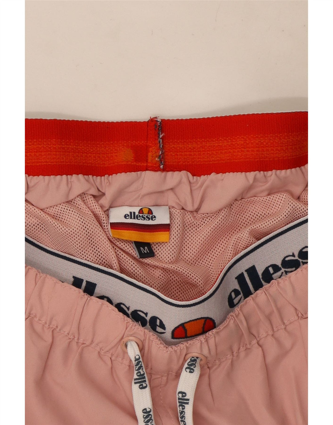 Ellesse Womens Graphic Swimming Shorts UK 12 Medium Pink Colourblock