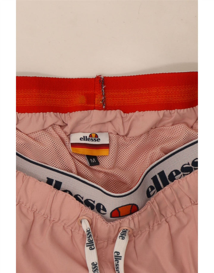 Ellesse Womens Graphic Swimming Shorts UK 12 Medium Pink Colourblock