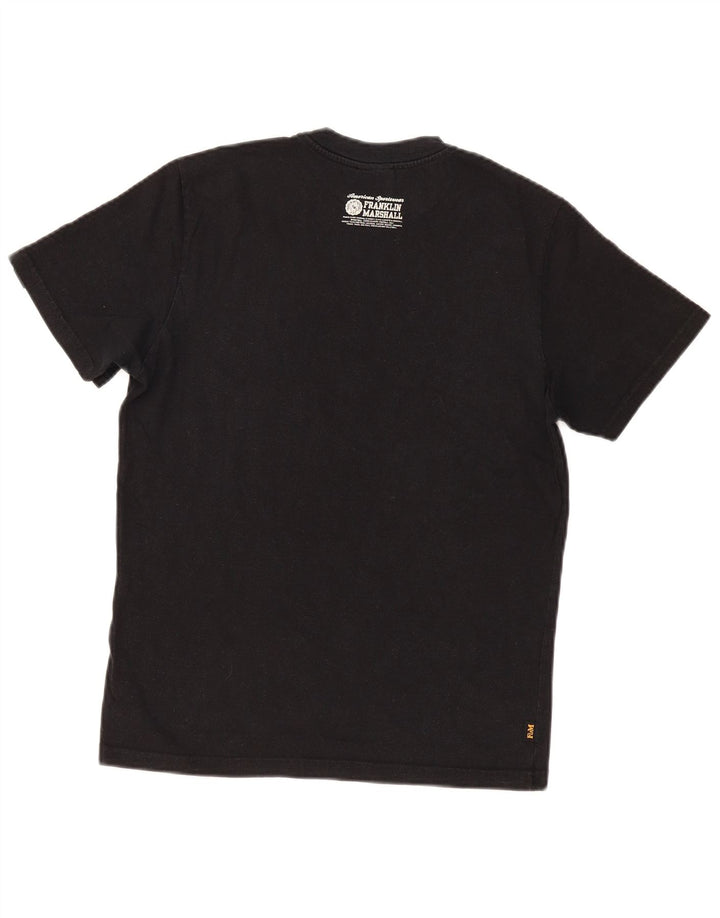 Franklin Marshall Mens Graphic T-Shirt Top Small Black