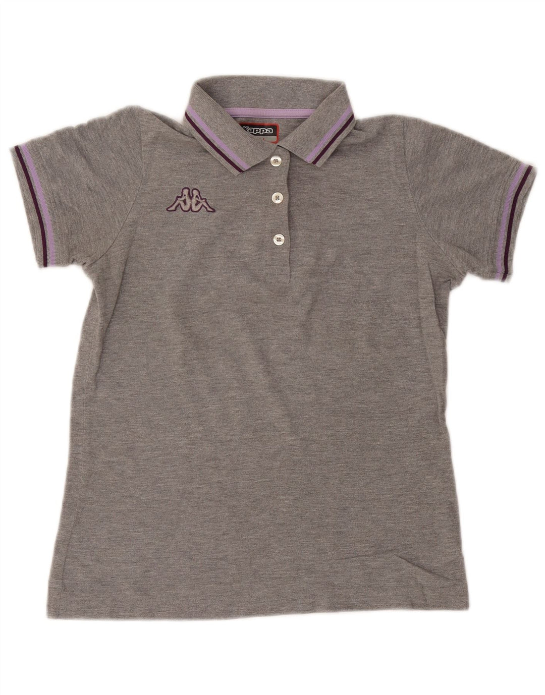 KAPPA Womens Polo Shirt UK 10 Small Grey
