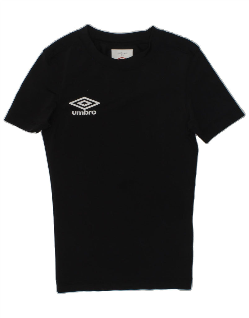 UMBRO Girls T-Shirt Top 9-10 Years Black Nylon | Vintage Umbro | Thrift | Second-Hand Umbro | Used Clothing | Messina Hembry 