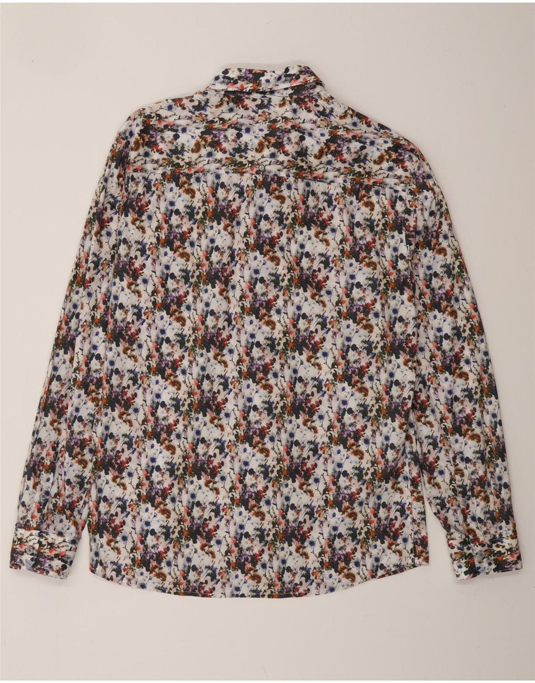 VINTAGE Mens Shirt Large Multicoloured Floral