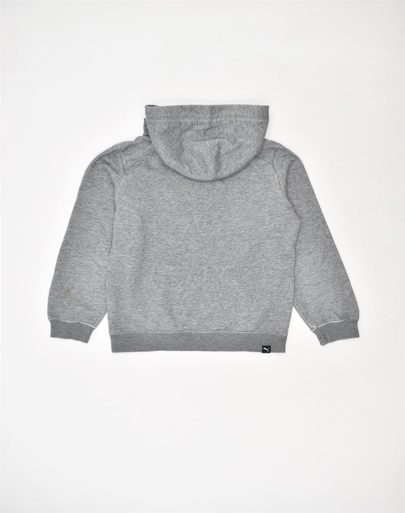 PUMA Boys Graphic Hoodie Jumper 7-8 Years Grey Cotton | Vintage | Thrift | Second-Hand | Used Clothing | Messina Hembry 