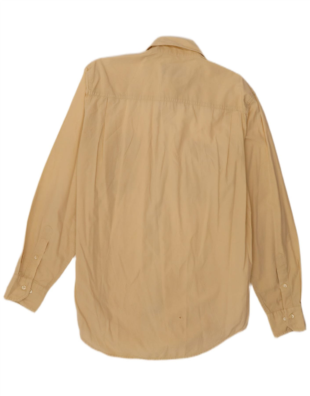 Henry Cottons Mens Shirt Size 39 15 1/2 Medium Yellow Cotton