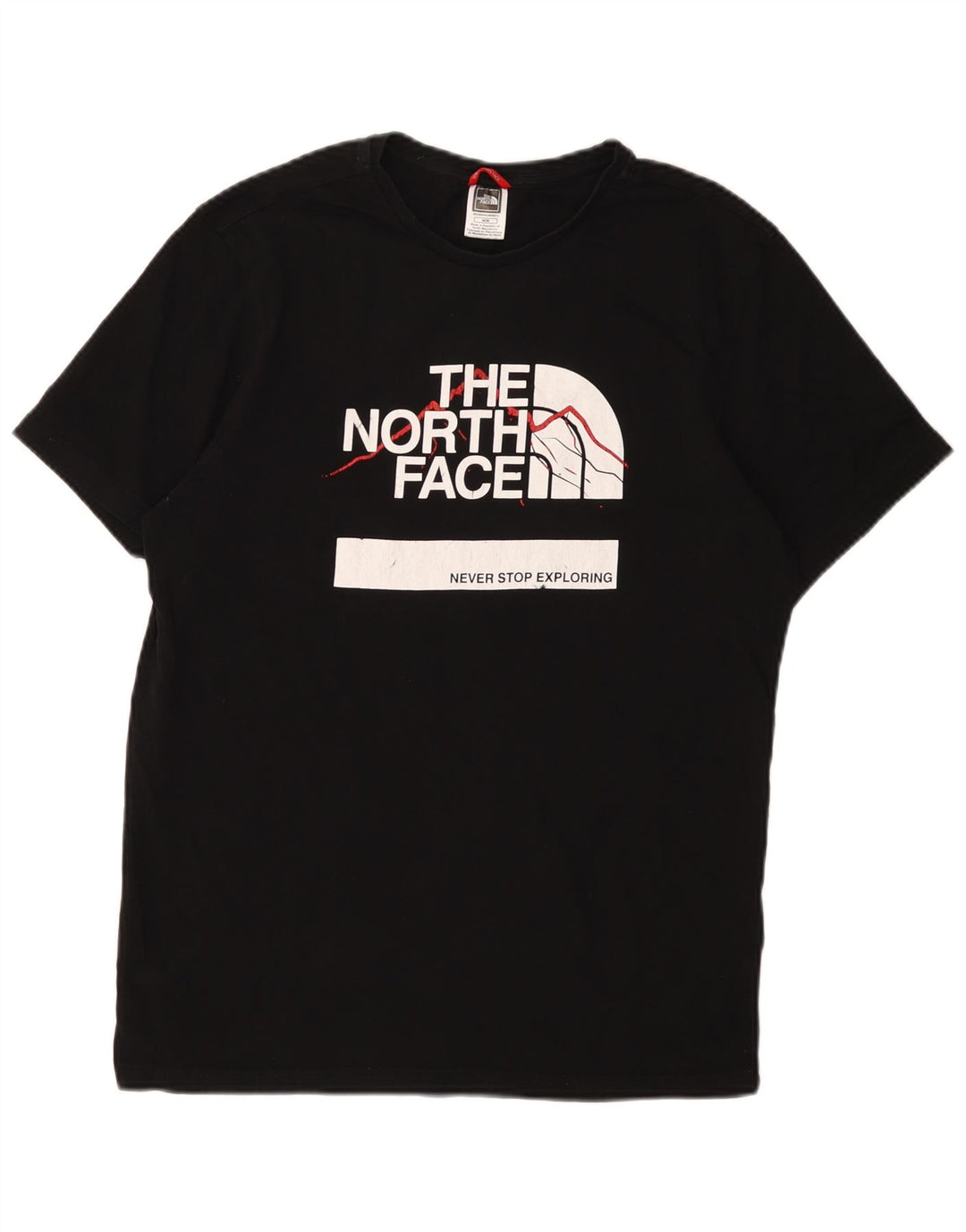 The North Face Mens Graphic T-Shirt Top Medium Black Cotton