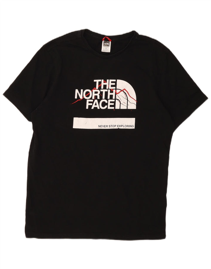 The North Face Mens Graphic T-Shirt Top Medium Black Cotton