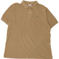Lacoste Mens Polo Shirt Size 6 XL Beige Cotton