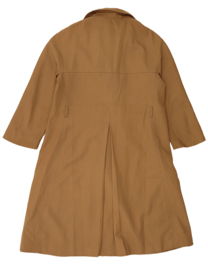 VINTAGE Womens Trench Coat IT 46 Large Beige Polyester
