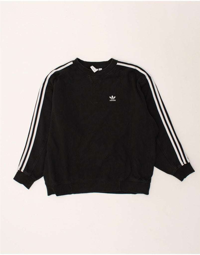 ADIDAS Womens Oversized Sweatshirt Jumper UK 4 XS  Black | Vintage Adidas | Thrift | Second-Hand Adidas | Used Clothing | Messina Hembry 