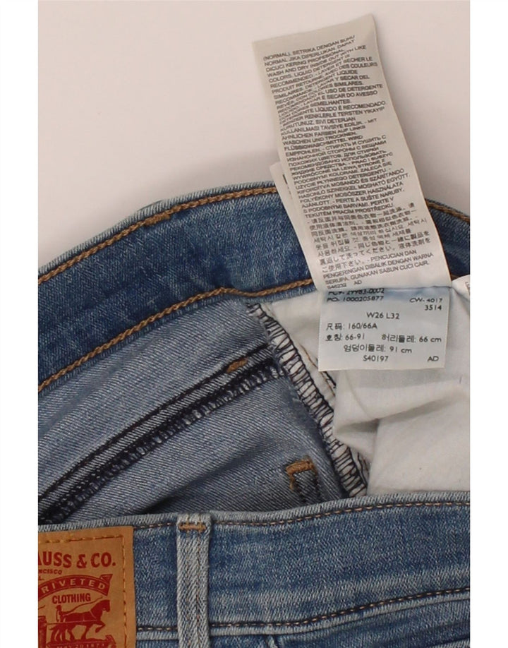 LEVI'S Womens Slimming Slim Jeans W26 L27 Blue Cotton Vintage Levi's and Second-Hand Levi's from Messina Hembry 