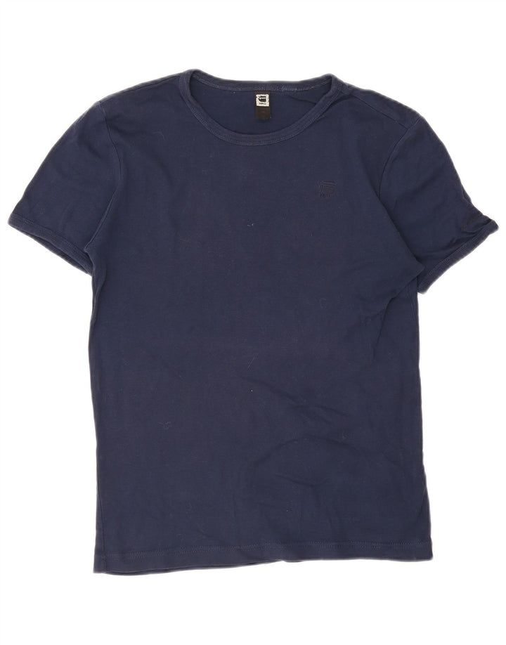 G-Star Mens T-Shirt Top Medium Navy Blue Cotton