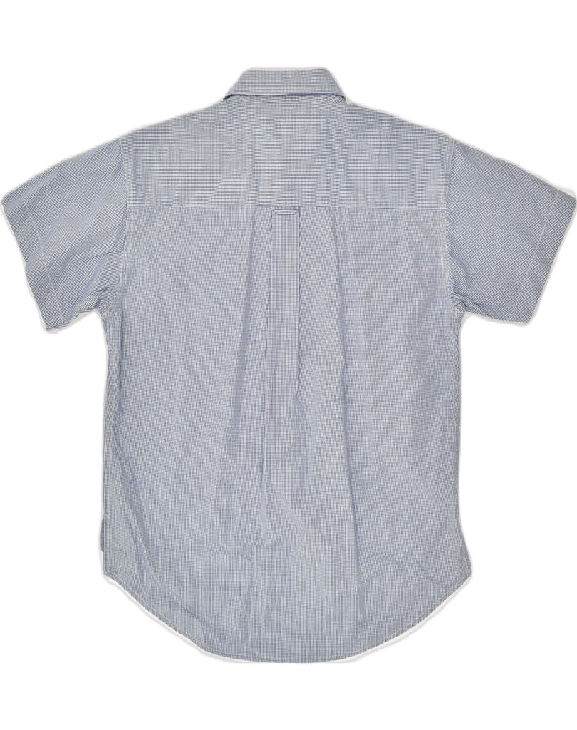 LES COPAINS Boys Short Sleeve Shirt 9-10 Years Navy Blue Check | Vintage Les Copains | Thrift | Second-Hand Les Copains | Used Clothing | Messina Hembry 