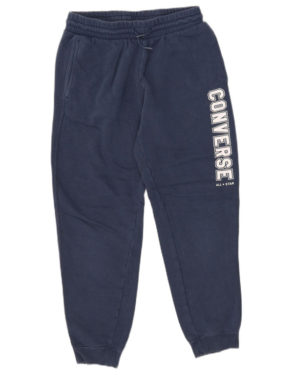Converse Mens Graphic Tracksuit Trousers Joggers XS  Blue Cotton