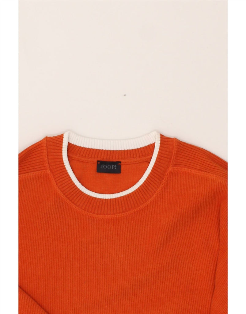 JOOP Mens Crew Neck Jumper Sweater 2XL Orange Cotton Vintage Joop and Second-Hand Joop from Messina Hembry 