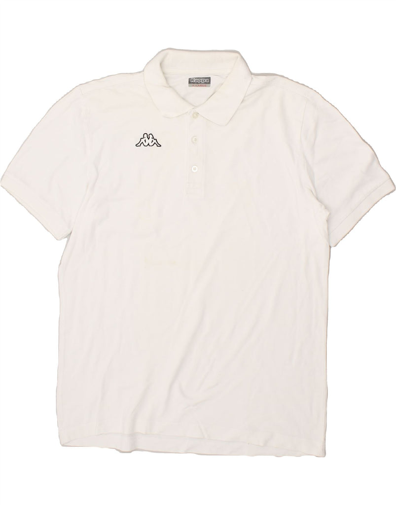 KAPPA Mens Polo Shirt XL White | Vintage Kappa | Thrift | Second-Hand Kappa | Used Clothing | Messina Hembry 