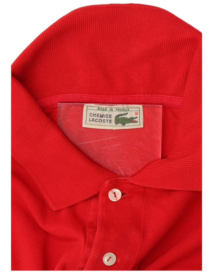 LACOSTE Mens Polo Shirt Size 6 XL Red Cotton
