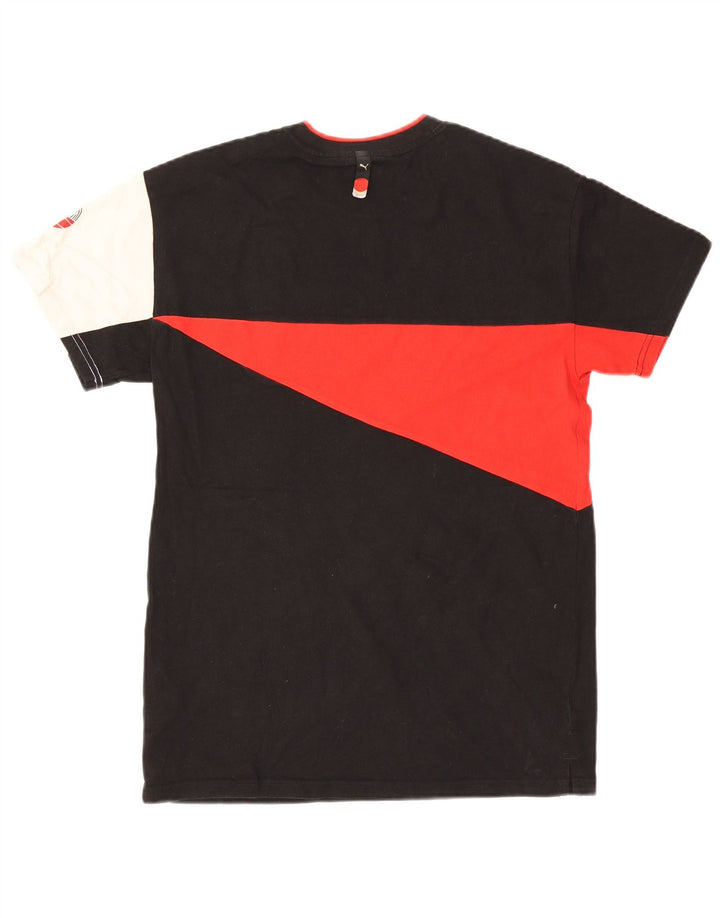 Puma Mens T-Shirt Top Small Black Colourblock Cotton