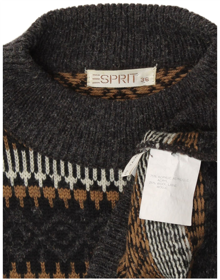Esprit Mens Turtle Neck Jumper Sweater EU 36 Small Multicoloured Geometric