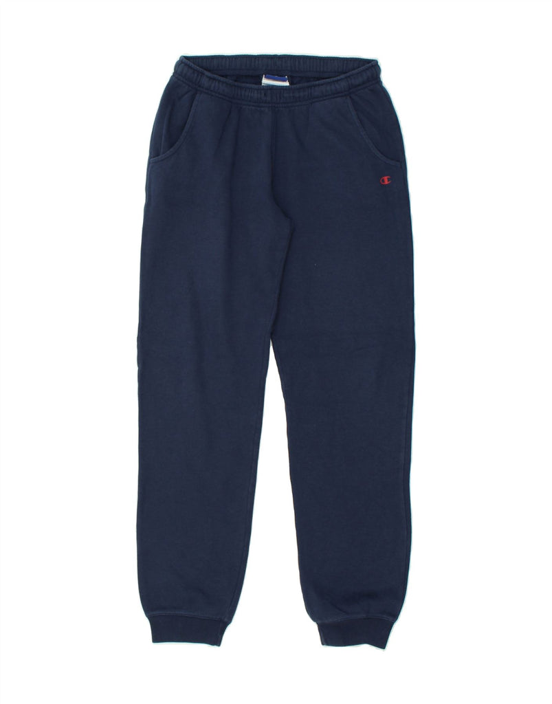 CHAMPION Boys Tracksuit Trousers Joggers 13-14 Years XL Navy Blue Cotton | Vintage Champion | Thrift | Second-Hand Champion | Used Clothing | Messina Hembry 