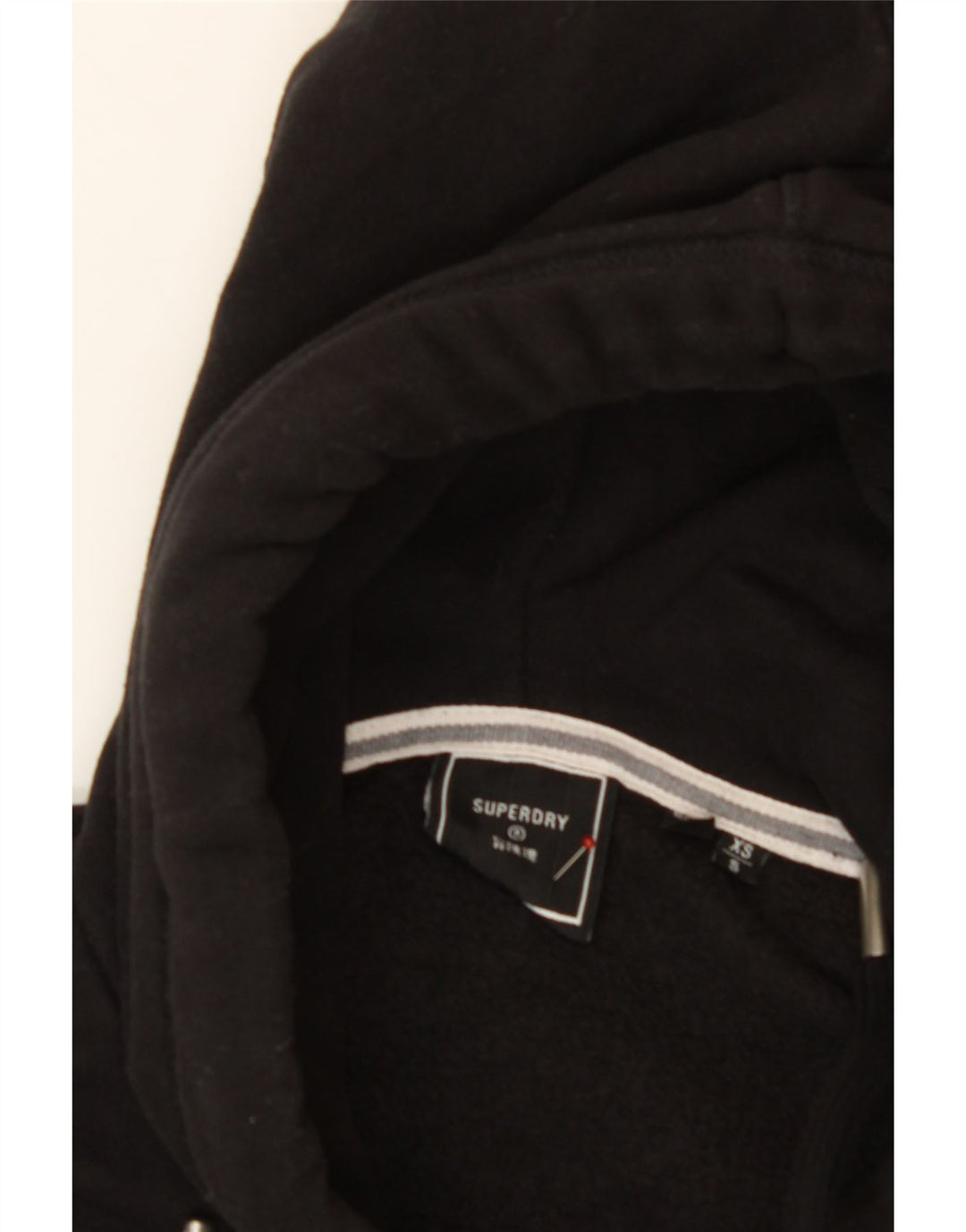 SUPERDRY Mens Loose Fit Hoodie Jumper XS Black Cotton Vintage Superdry and Second-Hand Superdry from Messina Hembry 