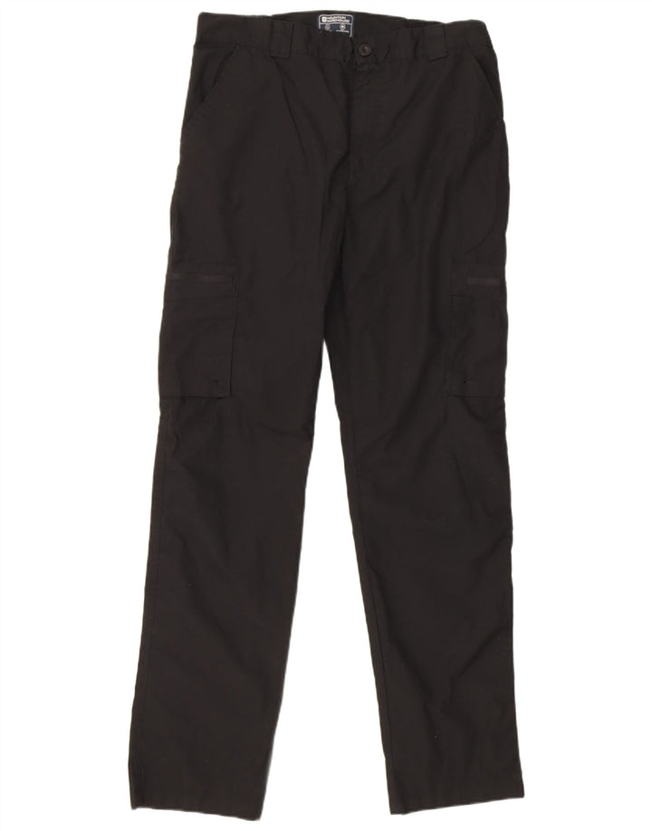 Mountain Warehouse Mens Straight Cargo Trousers W34 L31 Black Polyester