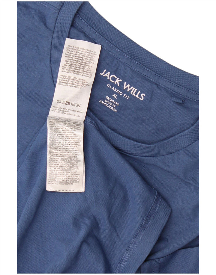 Jack Wills Mens Classic Fit T-Shirt XL Blue Cotton