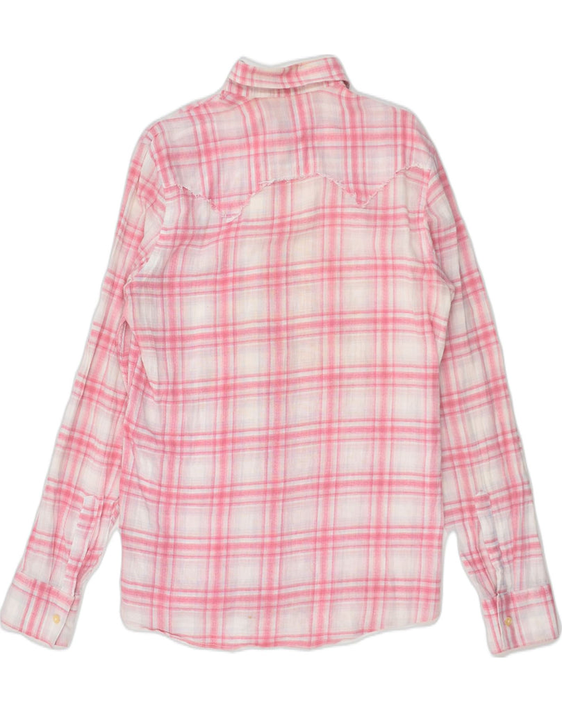 LEVI'S Womens Shirt UK 14 Large Pink Check Cotton | Vintage Levi's | Thrift | Second-Hand Levi's | Used Clothing | Messina Hembry 