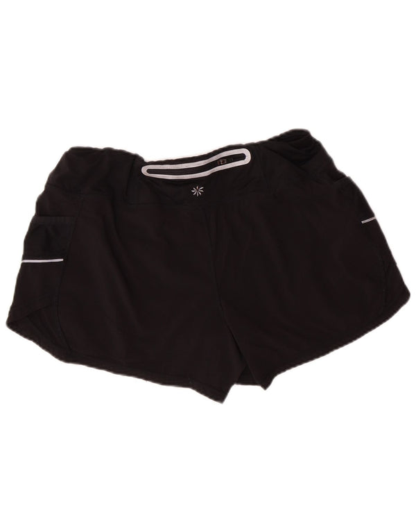 ATHLETA Womens Sport Shorts UK 12 Medium  Black Polyester
