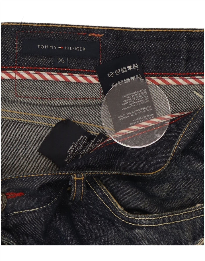 Tommy Hilfiger Mens Straight Jeans W36 L32 Blue Cotton