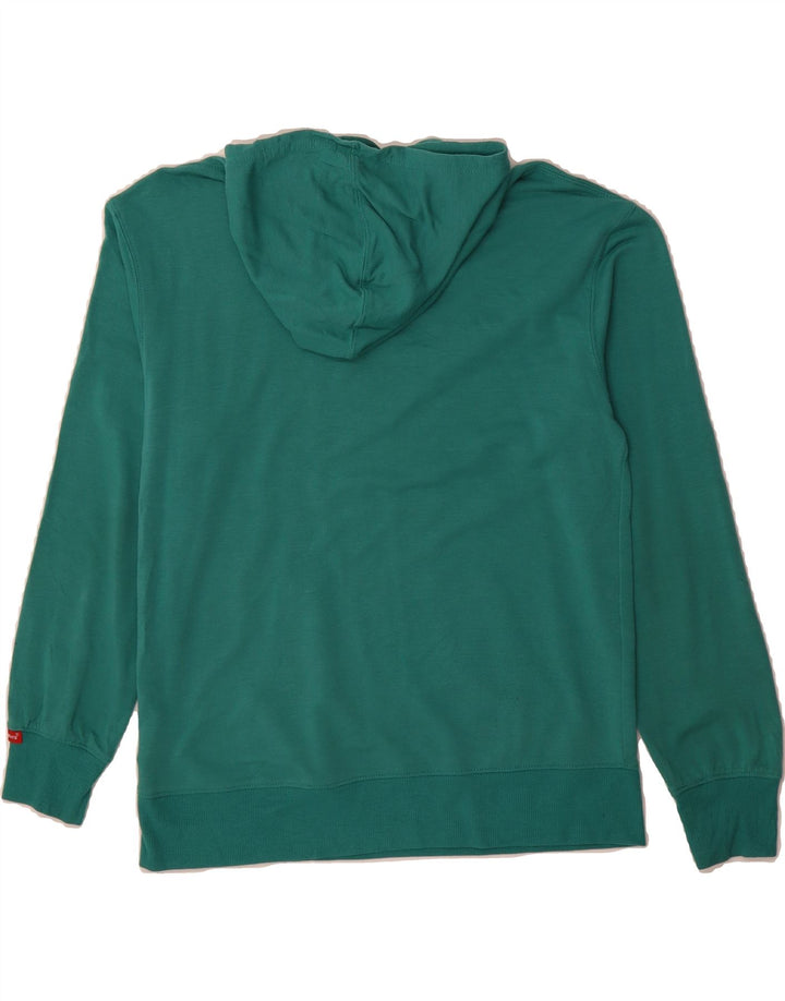LEVI'S Girls Hoodie Jumper 12-13 Years Large  Green Polyester Vintage Levi's and Second-Hand Levi's from Messina Hembry 