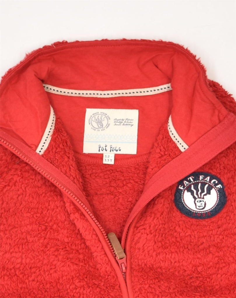 FAT FACE Boys Fleece Gilet 12-13 Years Red Polyester | Vintage | Thrift | Second-Hand | Used Clothing | Messina Hembry 