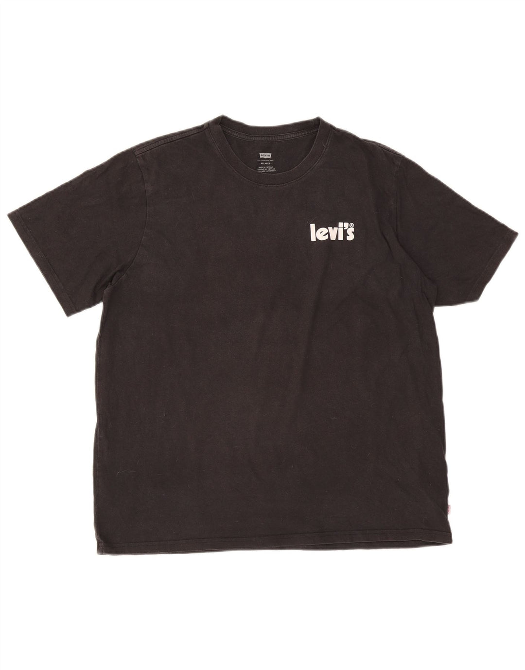 Levi's Mens Relaxed Fit Graphic T-Shirt Top Large Black Cotton
