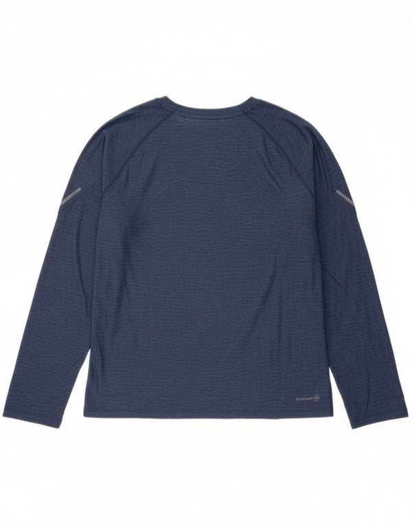 Russell Athletic Boys Top Long Sleeve 14-15 Years XL Navy Blue Flecked