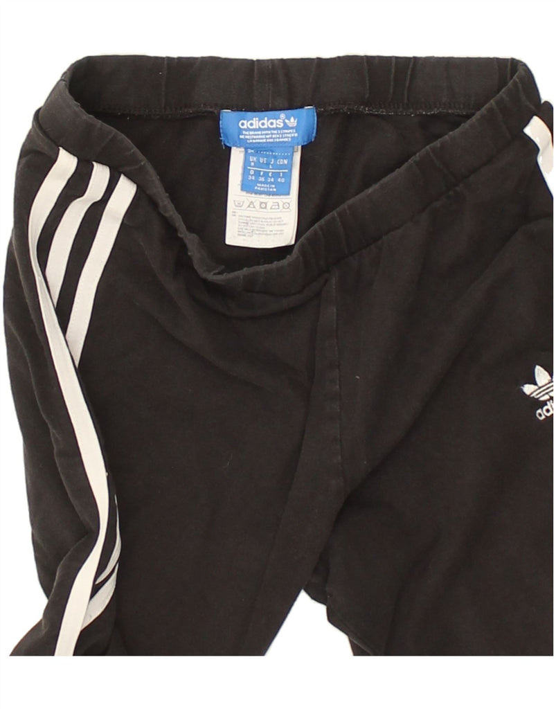 ADIDAS Womens Tracksuit Trousers UK 8 Small  Black Cotton | Vintage Adidas | Thrift | Second-Hand Adidas | Used Clothing | Messina Hembry 