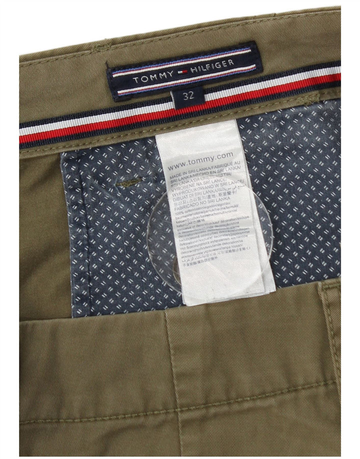 Tommy Hilfiger Mens Cargo Shorts W32 Medium Khaki Cotton