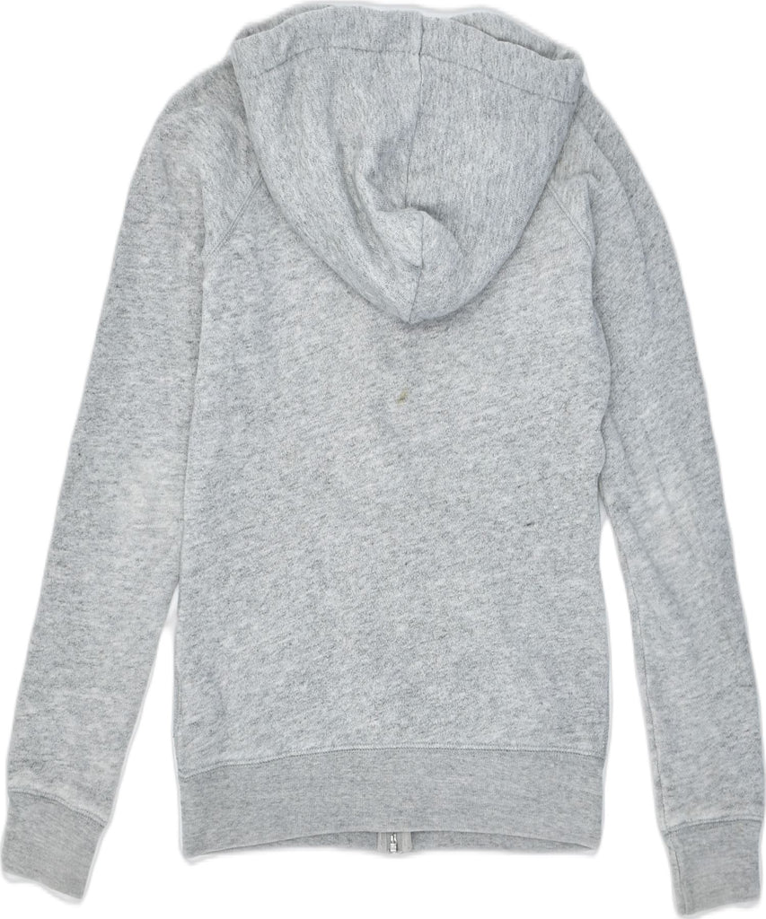 JACK WILLS Womens Zip Hoodie Sweater UK 8 Small Grey Flecked Classic | Vintage | Thrift | Second-Hand | Used Clothing | Messina Hembry 