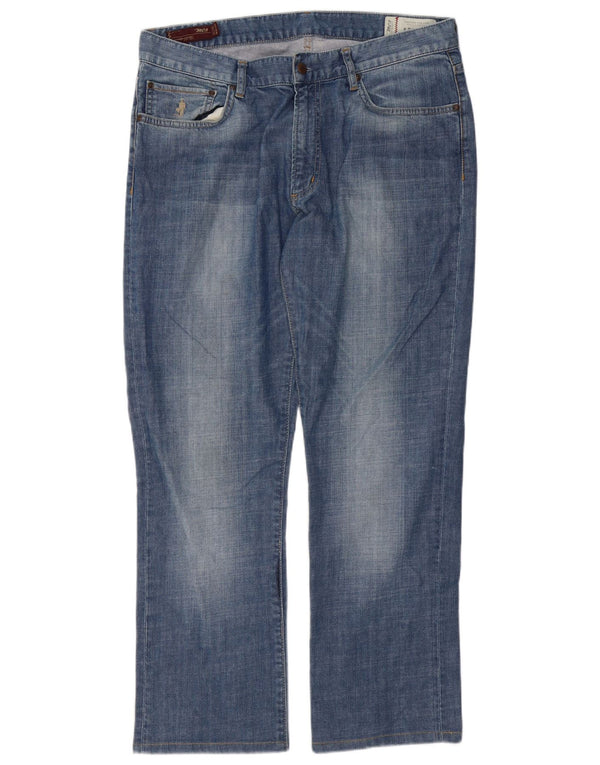 Marlboro Classics Mens Straight Jeans W36 L30 Blue