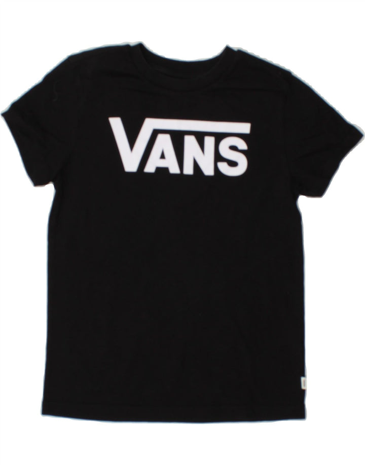 VANS Womens Graphic T-Shirt Top UK 6 XS Black Vintage Vans and Second-Hand Vans from Messina Hembry 