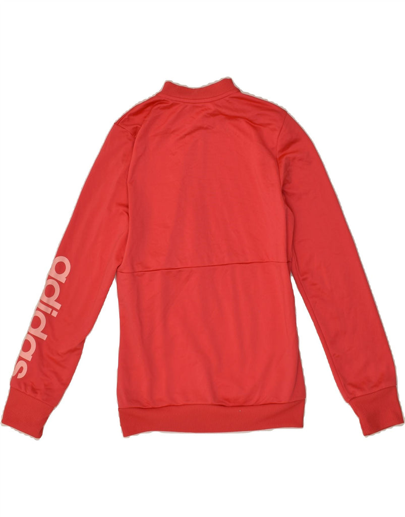 ADIDAS Girls Graphic Tracksuit Top Jacket 14-15 Years Red Polyester | Vintage Adidas | Thrift | Second-Hand Adidas | Used Clothing | Messina Hembry 