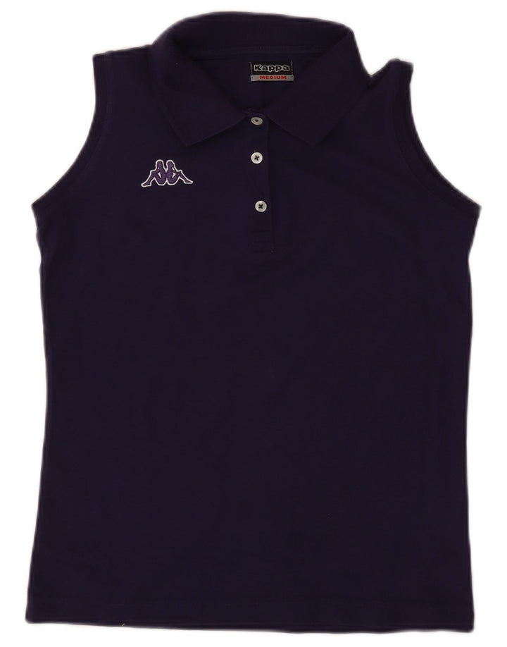 KAPPA Womens Sleeveless Polo Shirt UK 12 Medium Purple