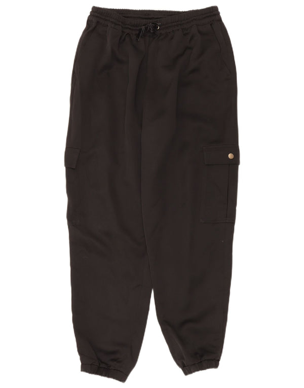 MINT VELVET Womens Cargo Tracksuit Trousers Joggers UK 12 Medium Black