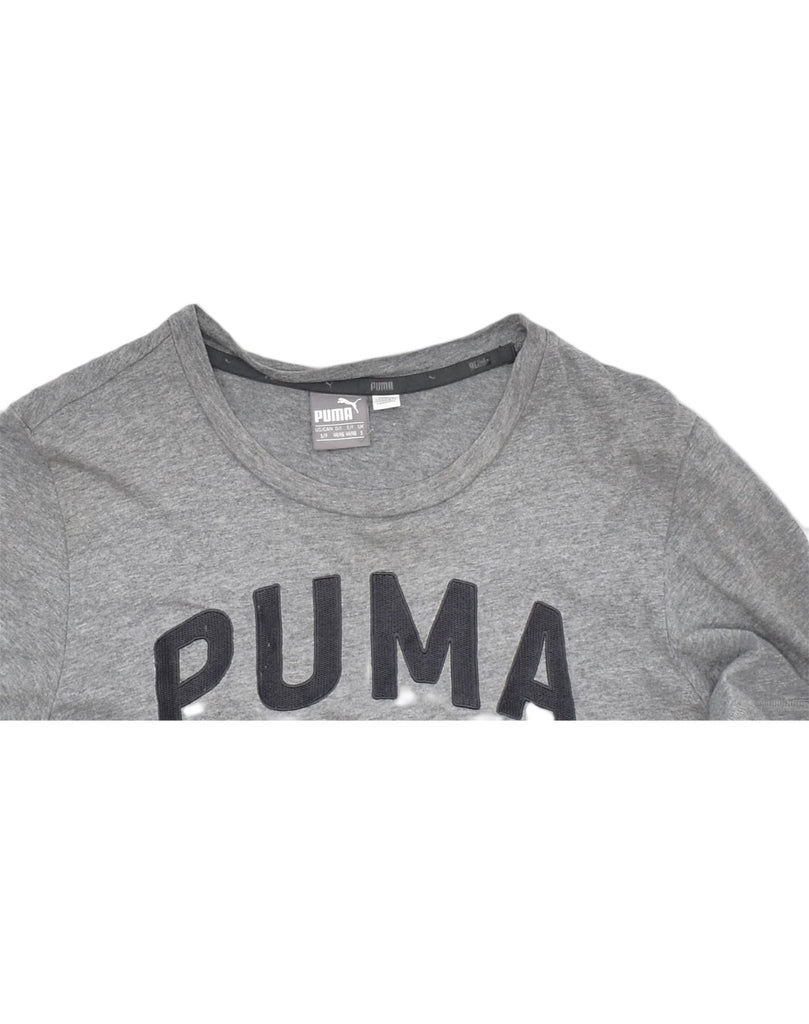 PUMA Mens Graphic T-Shirt Top Small Grey Cotton | Vintage | Thrift | Second-Hand | Used Clothing | Messina Hembry 